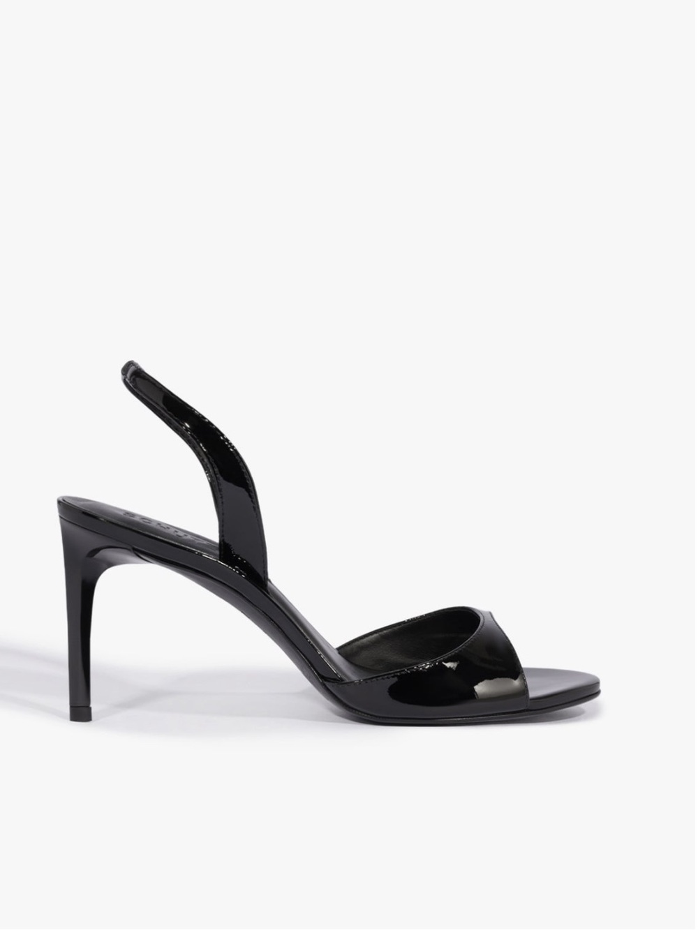 SCHUTZ Patent Scarlett Slingback Mid Heel Sandal - Black